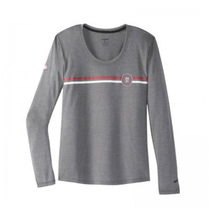 آستین بلند ورزشی زنانه بروکس مدل Brooks Women's Distance Graphic Long Sleeve|طوسی