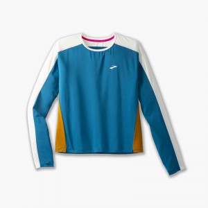 آستین بلند ورزشی زنانه بروکس مدل Brooks Women's Sprint Free Long Sleeve|سبز اقیانوسی