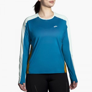 آستین بلند ورزشی زنانه بروکس مدل Brooks Women's Sprint Free Long Sleeve|سبز اقیانوسی