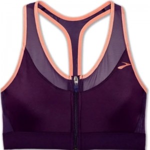 نیم تنه ورزشی زنانه بروکس مدل Brooks FastForward  Zip|بنفش