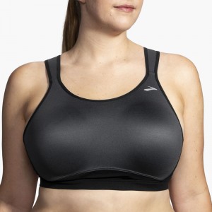 نیم تنه ورزشی فنردار زنانه بروکس مدل Brooks Maia Sports Bra|طوسی