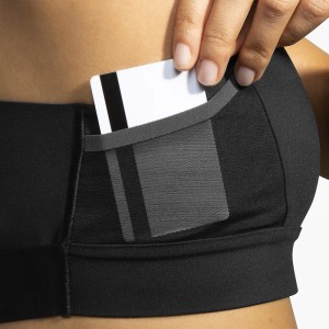 نیم تنه ورزشی زنانه بروکس مدل Brooks 3 Pocket Sports Bra| مشکی