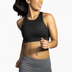 نیم تنه ورزشی زنانه بروکس مدل Brooks 3 Pocket Sports Bra| مشکی
