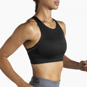 نیم تنه ورزشی زنانه بروکس مدل Brooks 3 Pocket Sports Bra| مشکی