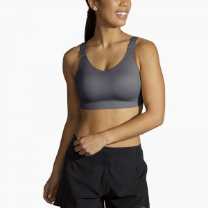 نیم تنه ورزشی زنانه بروکس مدل Brooks Scoopback 2 Sports Bra| طوسی