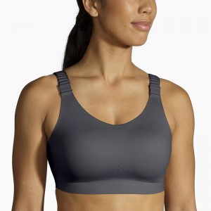 نیم تنه ورزشی زنانه بروکس مدل Brooks Scoopback 2 Sports Bra| طوسی