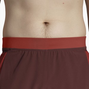 شورت ورزشی مردانه بروکس مدل Brooks Men's Sherpa 5" 2-in-1 Short|مسی کشمشی