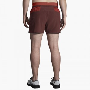 شورت ورزشی مردانه بروکس مدل Brooks Men's Sherpa 5" 2-in-1 Short|مسی کشمشی