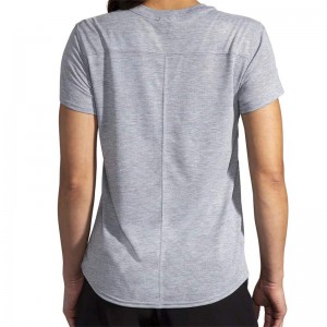 تیشرت ورزشی زنانه بروکس مدل Brooks Women Distance Short Sleeve|طوسی