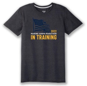 تیشرت ورزشی مردانه بروکس مدل Brooks Men's Distance Graphic Tee|طوسی طرح دار