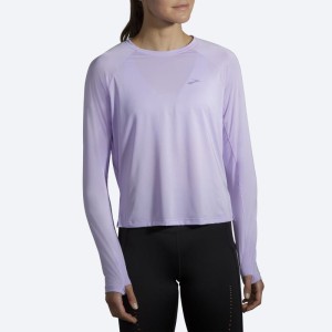 آستین بلند ورزشی زنانه بروکس مدل Brooks Women's Sprint Free Long Sleeve|یاسی
