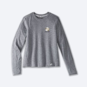 آستین بلند ورزشی زنانه بروکس مدل Brooks Women's Distance Graphic Long Sleeve|طوسی