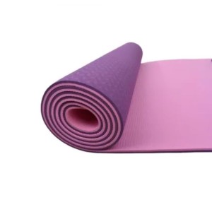 مت تمرین  و یوگا خارجی TPE مدل Yoga Mat TPE 6mm| یاسی کم رنگ