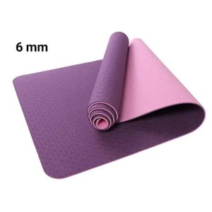 مت تمرین  و یوگا خارجی TPE مدل Yoga Mat TPE 6mm| یاسی کم رنگ