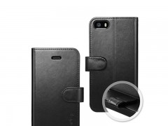 کیف محافظ چرمی اسپیگن Spigen Wallet S Case For Apple iPhone SE