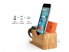 پایه نگهدارنده و داک شارژ رومیزی اسپیگن Spigen Apple Watch+iPhone Stand S370