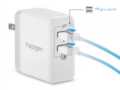 شارژر دیواری سریع اسپیگن Spigen Essential® F206 Quick Charge 2.0 Wall Charger