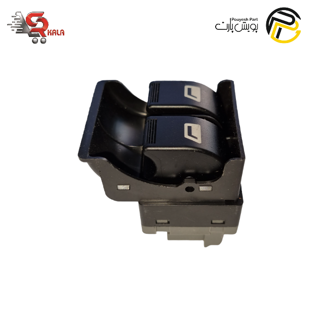 کلید شیشه بالابر پژو 405  SLX (دو پل ساده - سفید یخی) برند پویش پارت