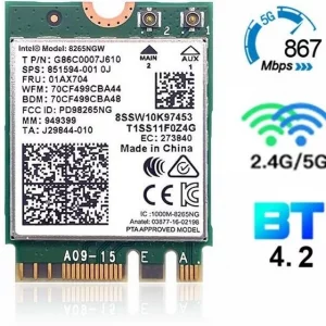 کارت شبکه Wierless اینتل مدل 8265NGW دو باند