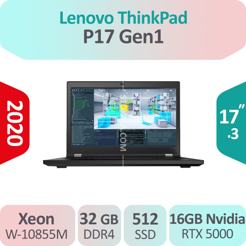لپ تاپ استوکLenovo ThinkPad P17 Gen1 Xeon گرافیک 16GB