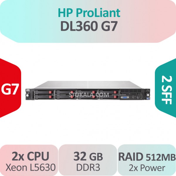 سرور استوکHP Proliant DL360 G7 تک یونیت کانفیگ D