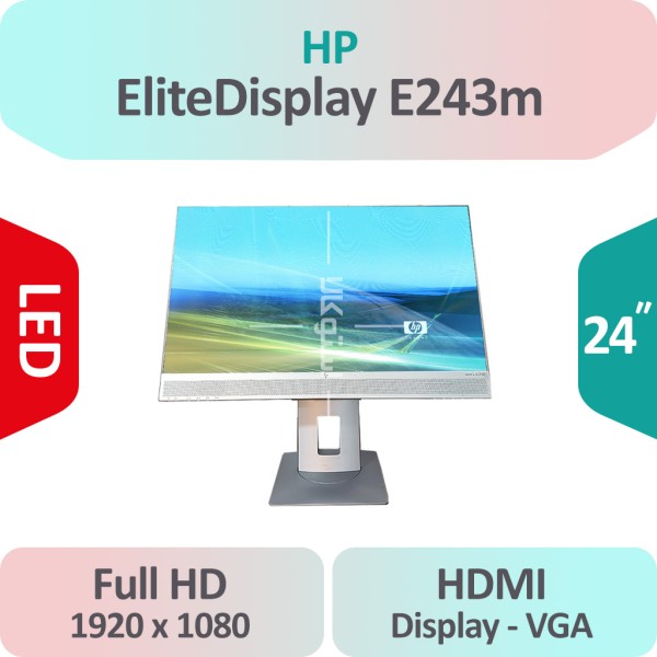 مانیتور استوک HP EliteDisplay E243m سایز 24 اینچ IPS