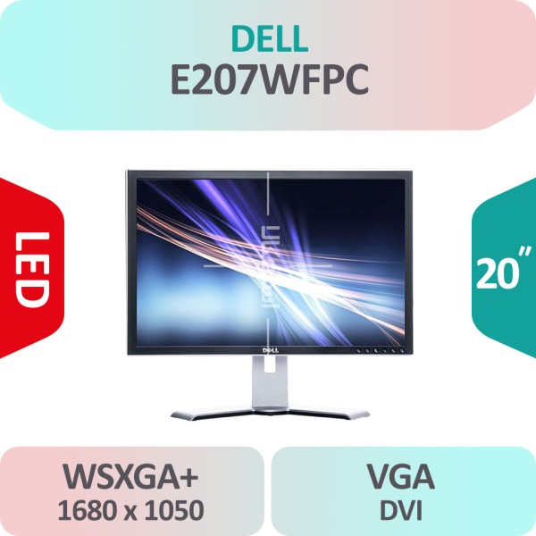 مانیتور استوک Dell E207WFPC سایز 20 اینچ +WSXGA