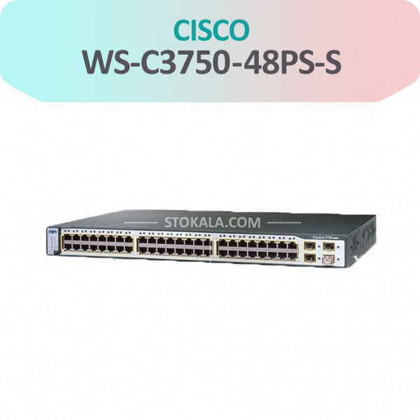 سوئیچ سیسکو کارکرده WS-C3750-48PS-S