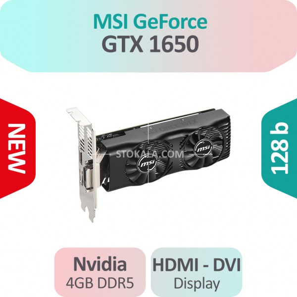 کارت گرافیک MSI مدل GeForce GTX 1650 ظرفیت 4GB پنل کوتاه