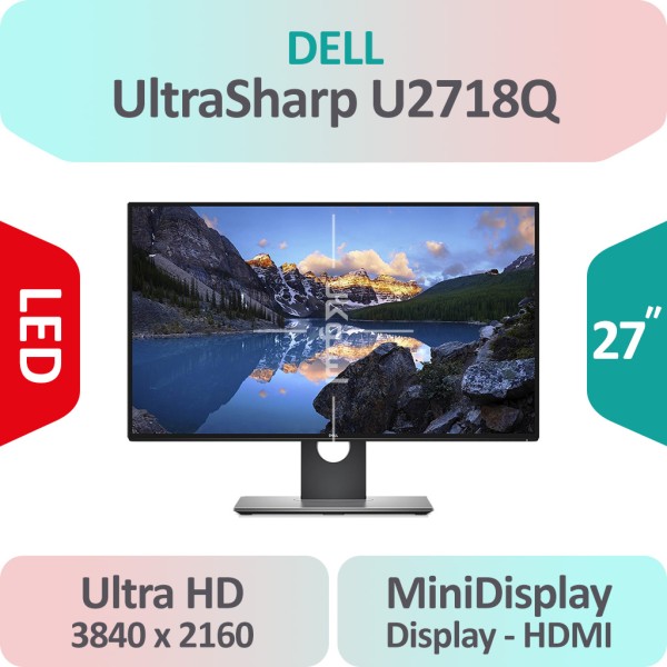 مانیتور استوک Dell U2718Q سایز 27 اینچ 4K