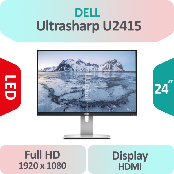 مانیتور استوک Dell IPS u2415 نمایشگر 24 اینچ