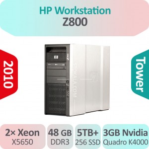 کیس رندرینگ HP Workstation Z800 حرفه ای با دو پردازنده Xeon
