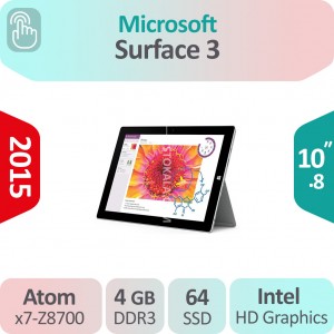 سرفیس استوک Microsoft Surface 3 نمایشگر لمسی