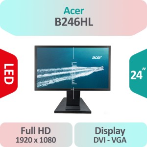 مانیتور استوک Acer B246HL bmdrz سایز 24 اینچ Full HD