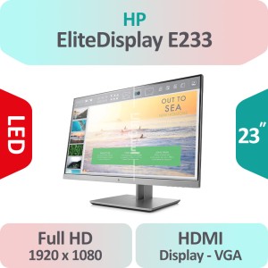 مانیتور استوک HP EliteDisplay E233 سایز 23 اینچ IPS فریم لس