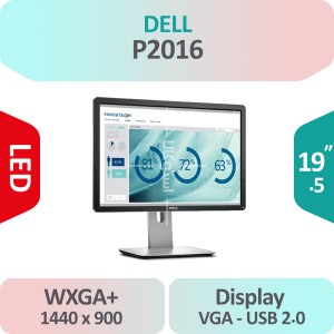 مانیتور استوک Dell P2016 سایز 19.5 اینچ +WXGA