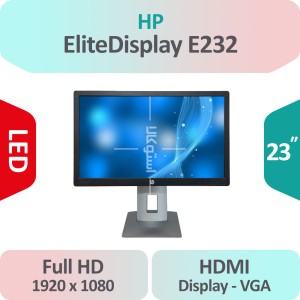 مانیتور استوک HP EliteDisplay E232 سایز 23 اینچ Full HD
