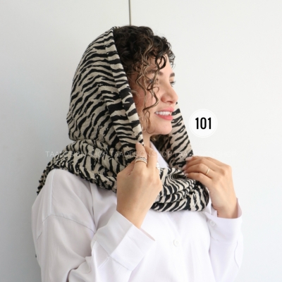 شال پلیسه وارداتی مدل زنبق