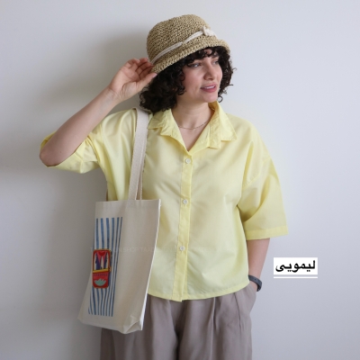 شومیز باکسی زنانه مدل آناناس