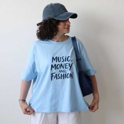 تیشرت باکسی  Music کد 6104