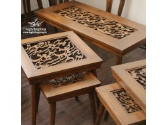 میز جلو مبلی و عسلی کالیگرافی