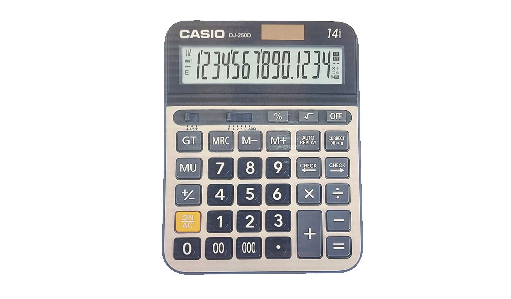 ماشین حساب کاسیو مدل DJ-250D