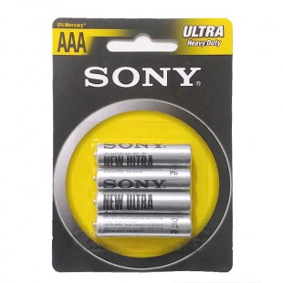 باتری نیم قلم  کارتی بسته 4 عددی SONY