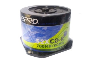 سی دی خام اپرو پرینتیبل باکسدار بسته 50 عددی