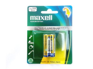 باتری آلکالاین نیم قلمی maxell بسته 2 عددی