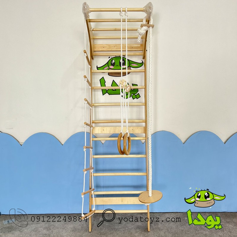 نردبان سوئدی + تاب گرد + حلقه ژیمناستیک و نردبان معلق 40017