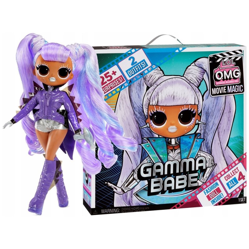 عروسک ال او ال مدل راکستار 577898-L.O.L. Surprise! OMG Movie Magic Gamma Babe Fashion Doll