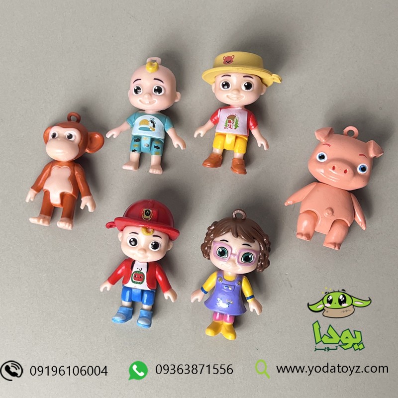 اکشن فیگور 6 عددی شخصیت های کارتن کوکوملون طرح - Jazwares - CoComelon - Family & Friends 6 Pack A