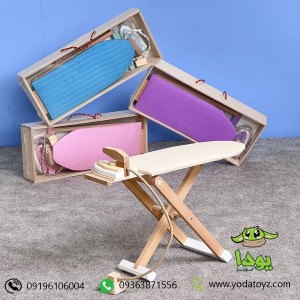 اسباب بازی میز اتو چوبی کودک با اتو