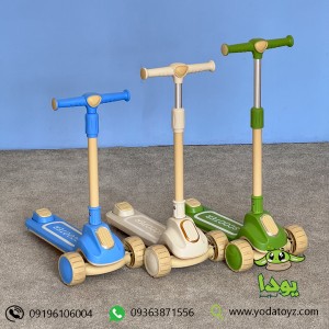 اسکوتر تاشو کودک طرح بنتلی رنگ آبی کد 2002